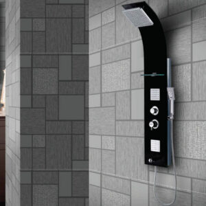 Shower Panel (GLASSY-BLACK)